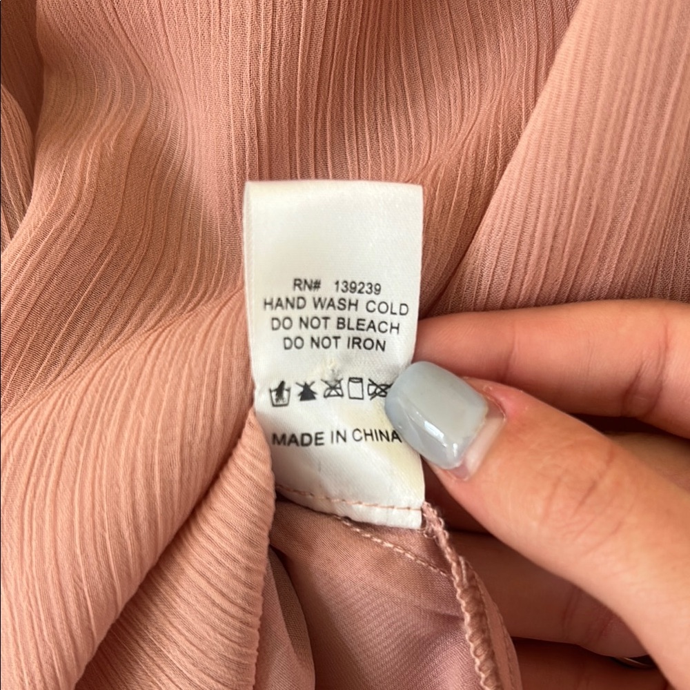 Elegant Blush Ruffled Blouse - pale pink🌿 - Picture 5 of 6